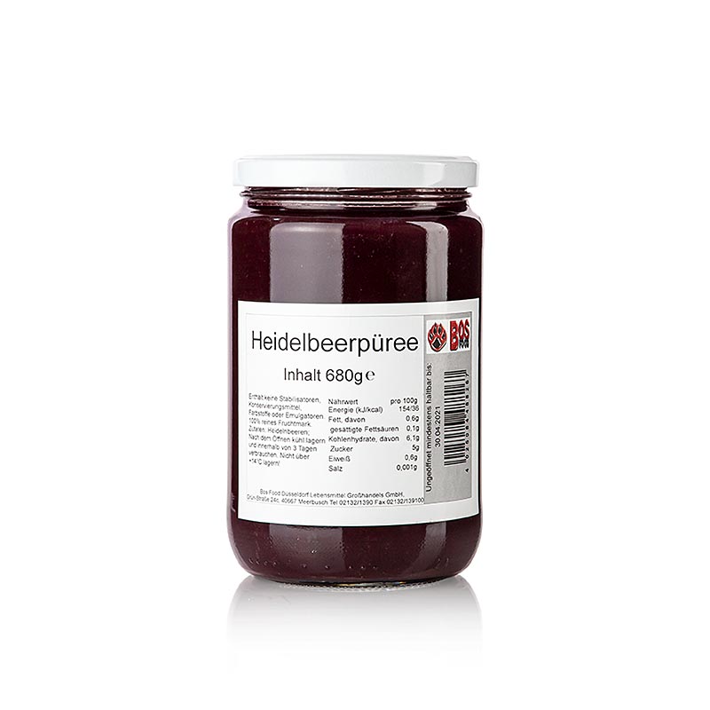 Püree/Mark - Heidelbeere (Blaubeere), fein passiert, 680 g