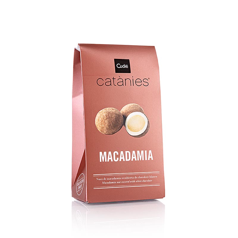 Catanies - karamellisierte Macadamia in weisser Schokolade, Cudie, 80 g