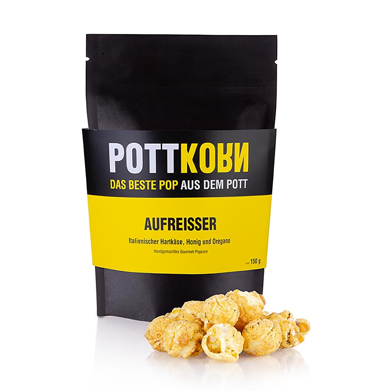 Pottkorn - Alles isst Käse, Popcorn mit Hartkäse, Honig & Oregano, 150 g