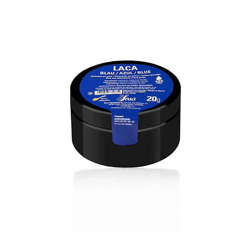 Sosa Lebensmittelfarbe, Puder, Blau, fettlöslich, 20 g