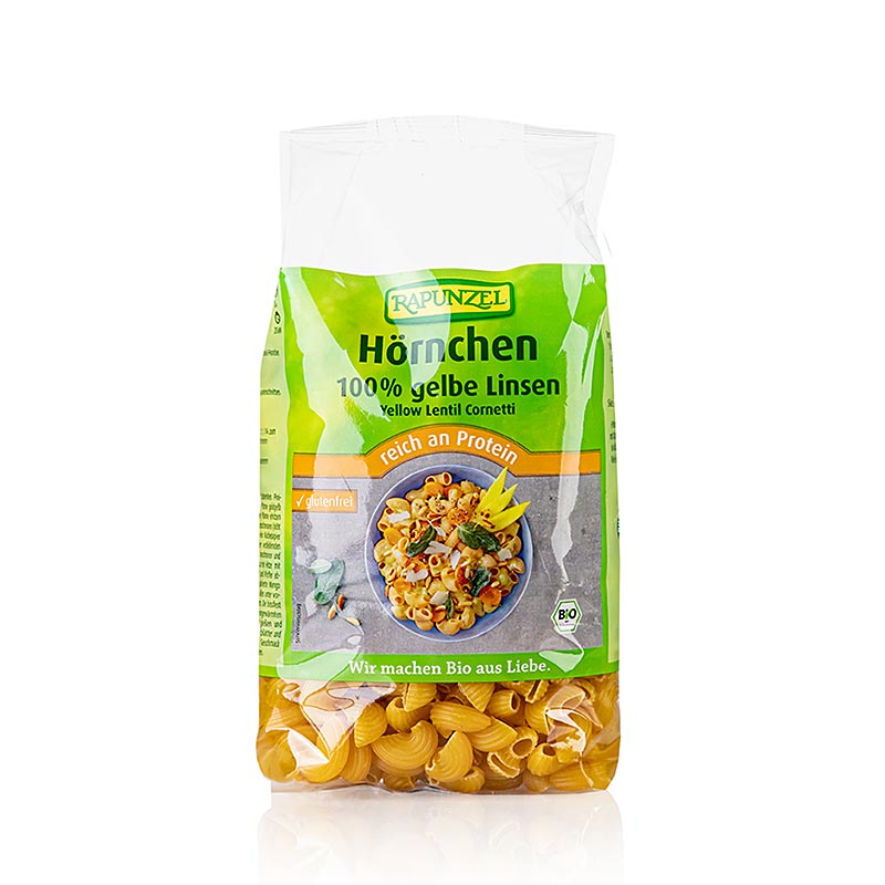 Rapunzel, Linsen Nudeln - Hörnchenaus gelben Linsen, BIO, 300 g