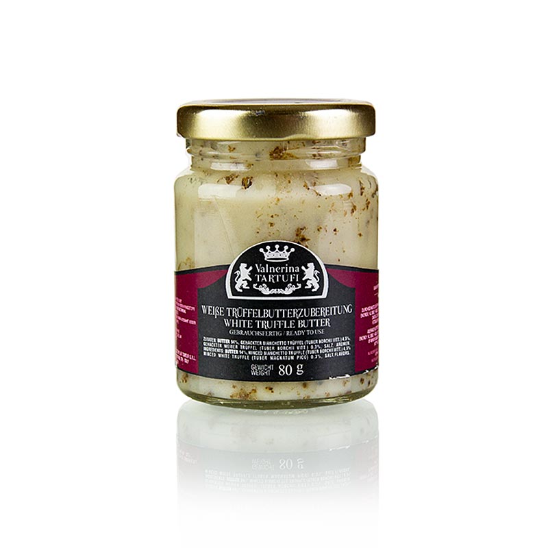 Trüffelbutter-Zubereitung, mit weißem Trüffel Magnatum Pico, Valnerina Tartufi,