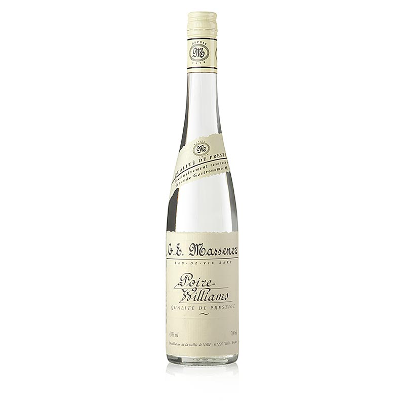 Massenez Eau-de-Vie Poire Williams Prestige, Williamsbirne, 43% vol., Elsass, 700 ml