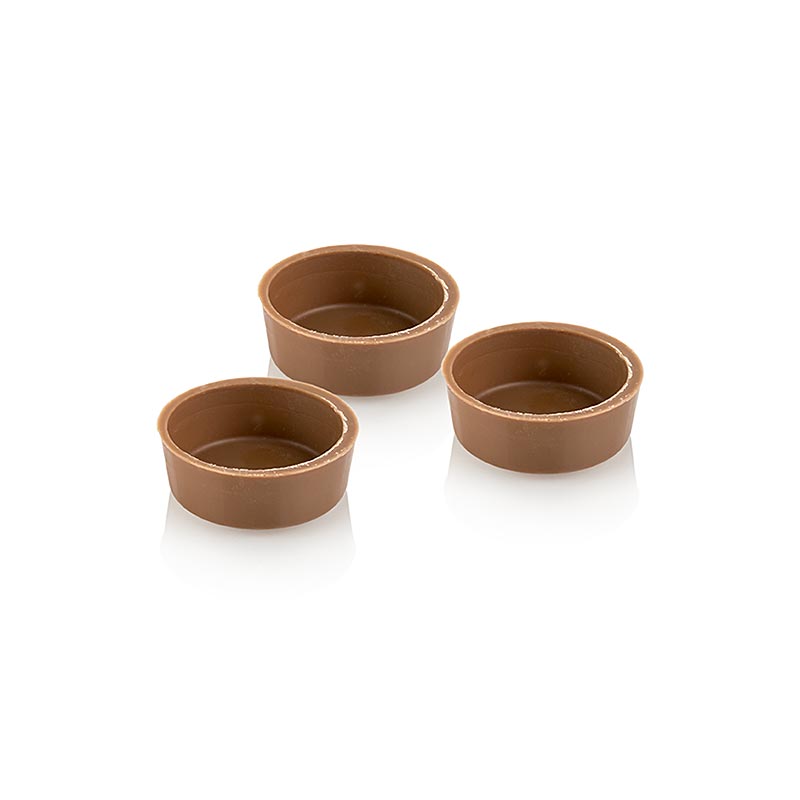 Pralinen Halb-Schalen, rund, Vollmilch, ø 26/29x10 mm, Läderach, 1,293 kg, 616 St