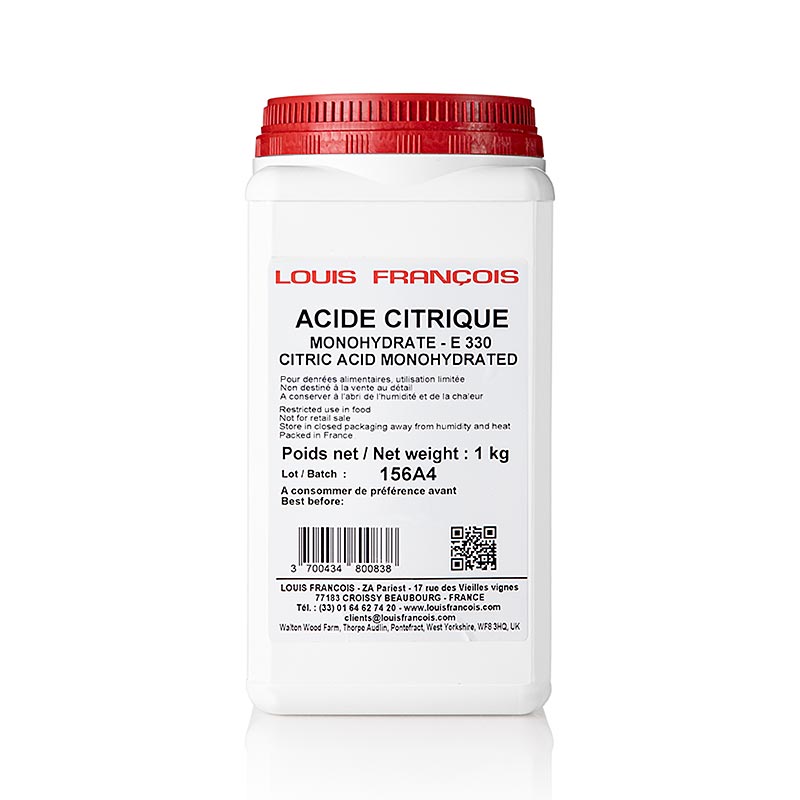 Säuerungsmittel Zitronensäure (Acid Citrique), Pulver (E330), Louis Francois, 1 kg