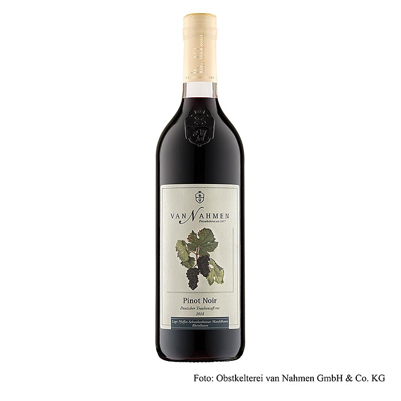 van Nahmen - Pinot Noir Traubensaft rot, 100% Direktsaft, BIO, 750 ml