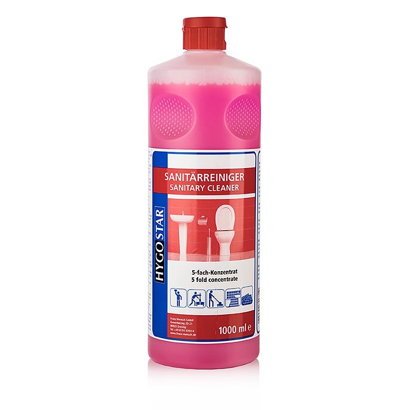 Hygo-Star, 5-fach Sanitärreiniger, Konzentrat, Rosa, 1 l