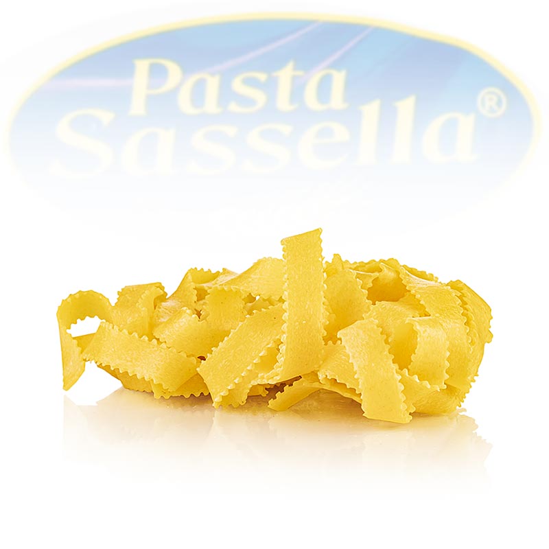 Frische Reginette, Bandnudeln, geriffelter Rand, 10 mm, Sassella, 500 g