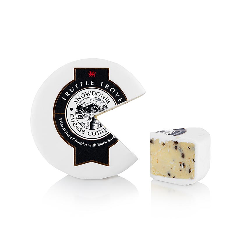 Snowdonia - Truffle Trove, gereifter Cheddar Käse mit Trüffel, weißer Wachs, 150