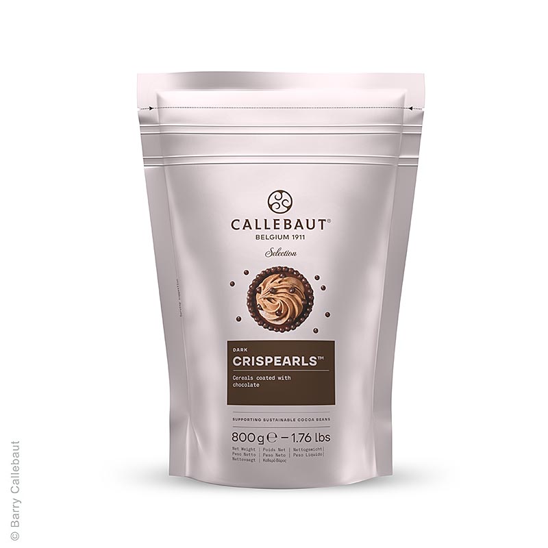Crispearls Dark, knusprige dunkle Schoko Perlen, Mona Lisa Callebaut, 800 g