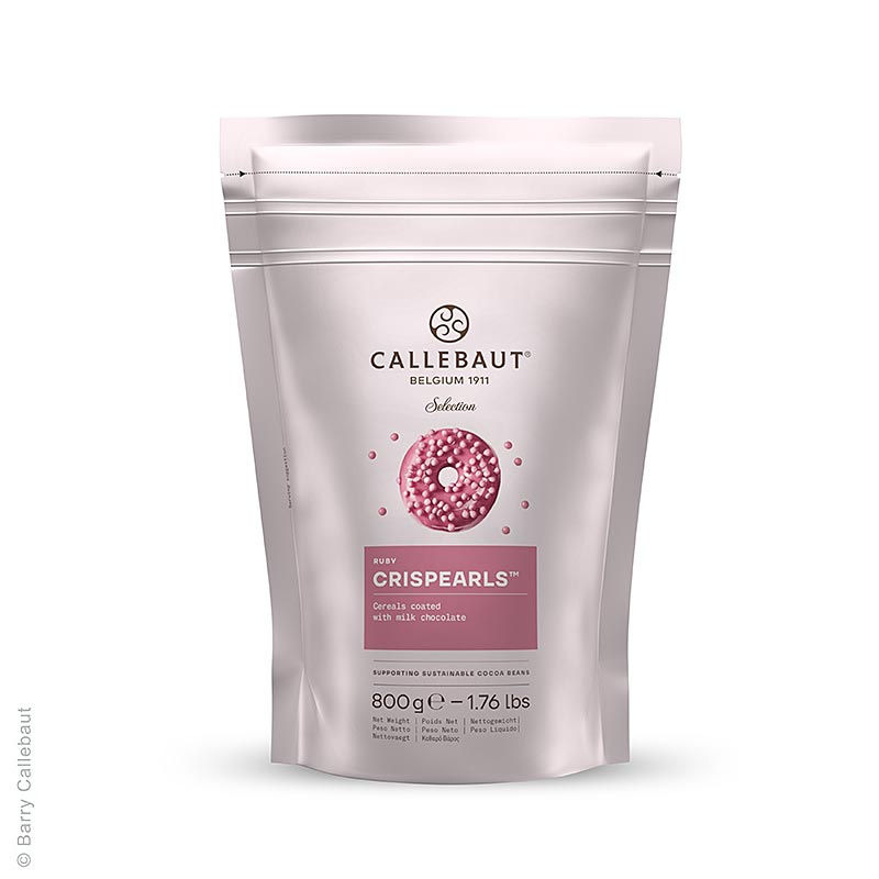 Crispearls Ruby, knusprige rosa Schoko Perlen, Mona Lisa Callebaut, 800 g
