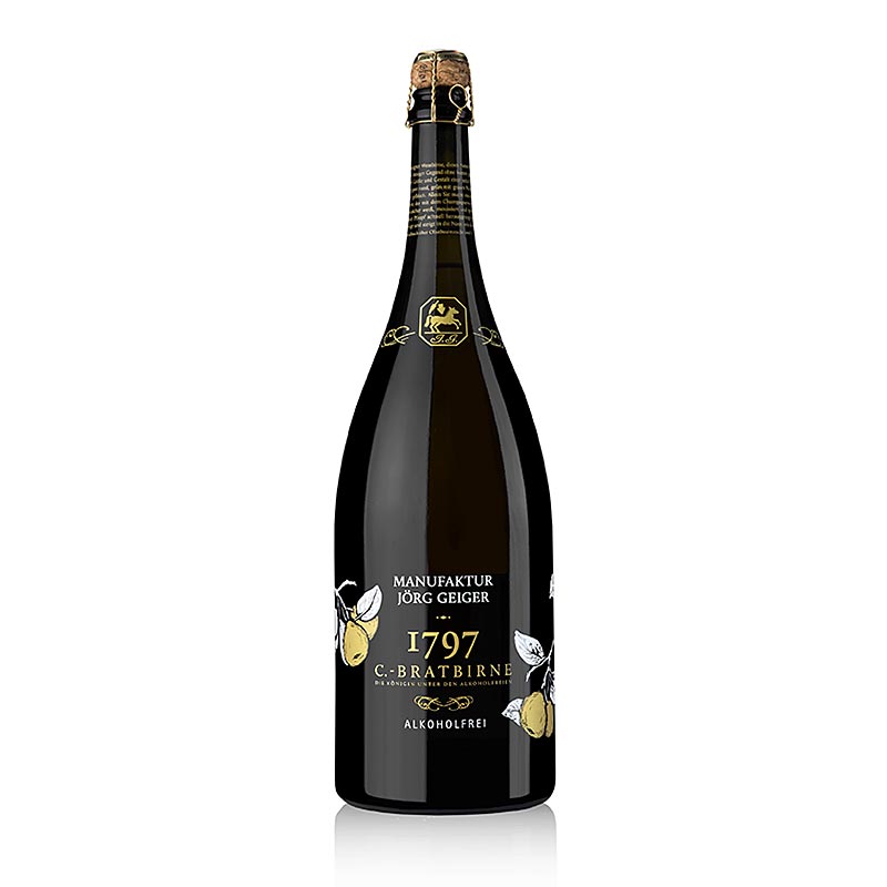 Jörg Geiger Birnenschaumwein von der C-Bratbirne, alkoholfrei, Magnum, 1,5 L