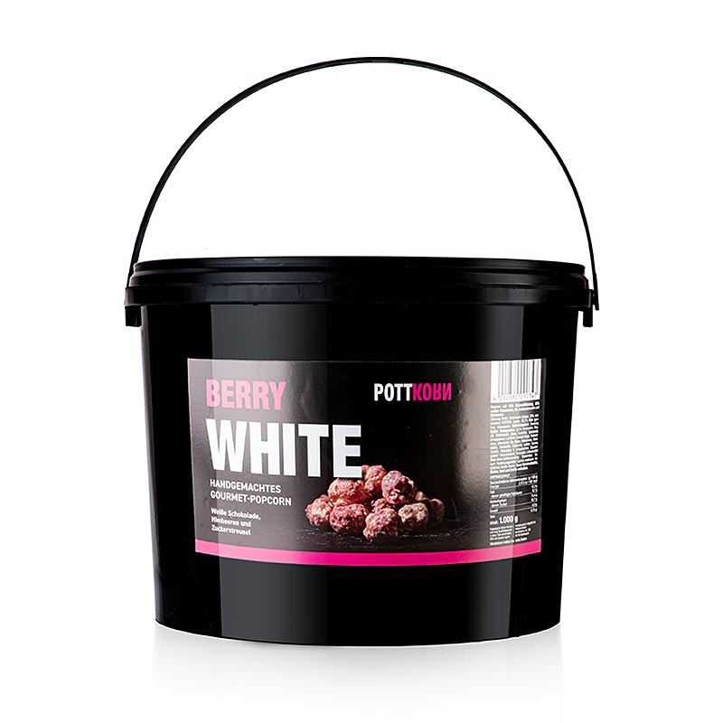 Pottkorn - Berry White, Popcorn mit weisser Schokolade und Himbeeren, 1 kg