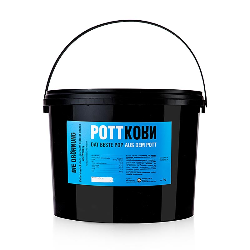 Pottkorn - Deine Dröhnung, Popcorn mit Schokolade, Espresso, Whisky, 1 kg