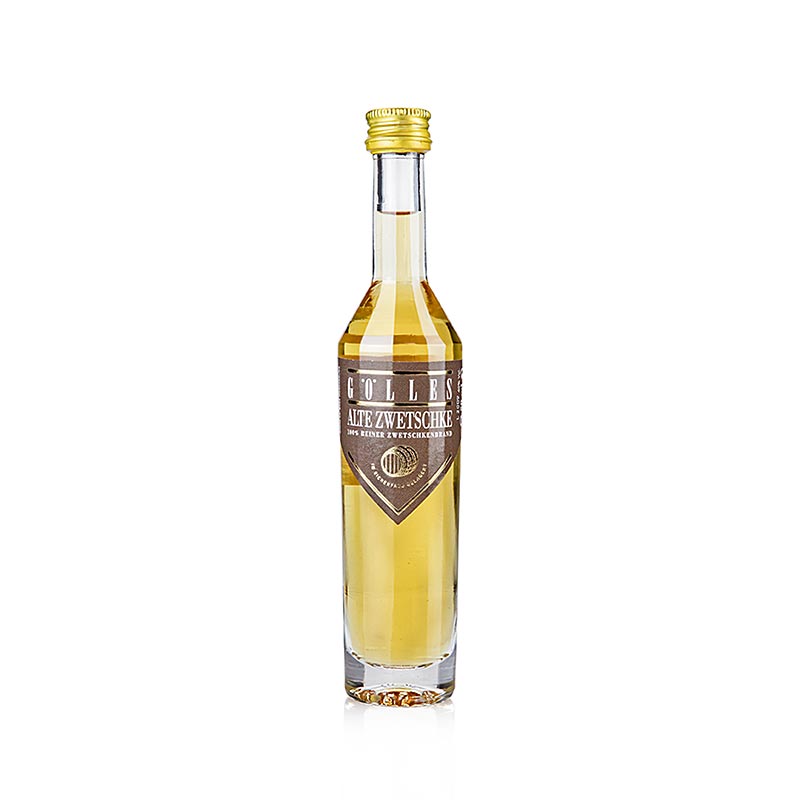 Alte Zwetschke - Edelbrand, 7 Jahre fassgelagert, 40% vol., Miniatur, Gölles, 50 ml