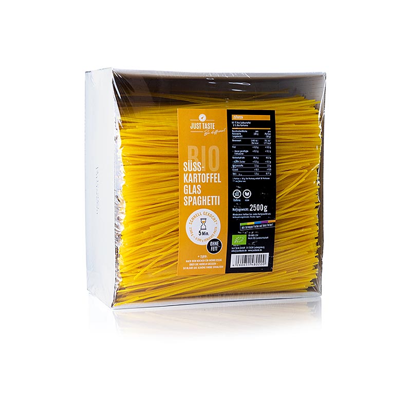 Just Taste Gelbe Süsskartoffel Glasnudel Spaghetti, glutenfrei, BIO, 2,5 kg