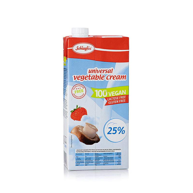 Schlagcreme Universell, 25% Fett, vegan, Schlagfix, 1 l