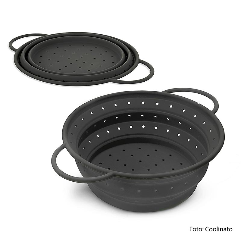 Silikon Sieb, faltbar, grau, 24cm, Coolinato, 1 St