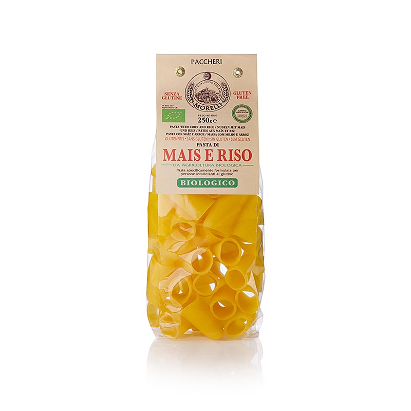 Nudeln Pacceri aus Reis & Mais (Glutenfrei), Morelli 1860, BIO, 250 g