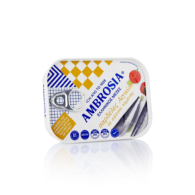 Sardinen in Tomatensauce, aus dem Ägäischen Meer, Ambrosia, 105 g