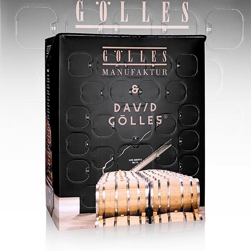 Gölles Tastingbox mit Obstbränden, Gin, Whisky & Rum, 23 Miniaturen & Gläser, 1,15 l