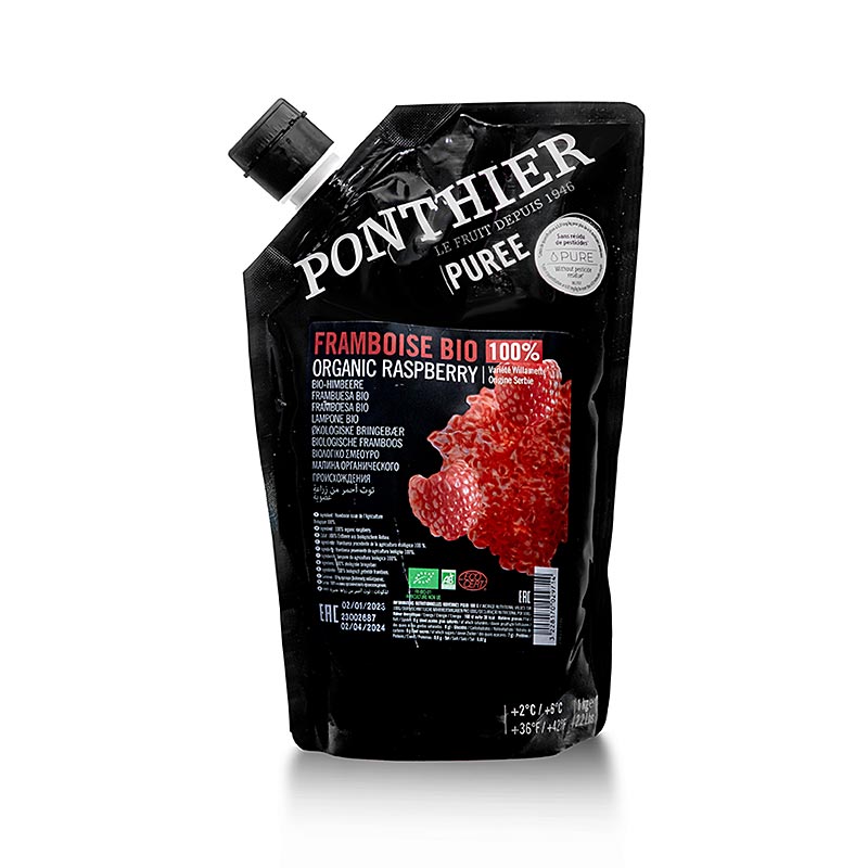 Ponthier Himbeer Püree, 100%, BIO, 1 kg