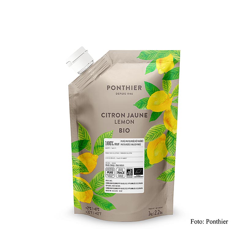 Ponthier Zitronepüree, 100 %, BIO, 1 kg