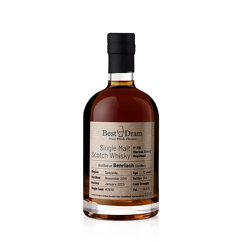 Single Malt Whisky Benriach 2010/2023 Best Dram Oloroso Speyside, 56,9 % vol., 700 ml