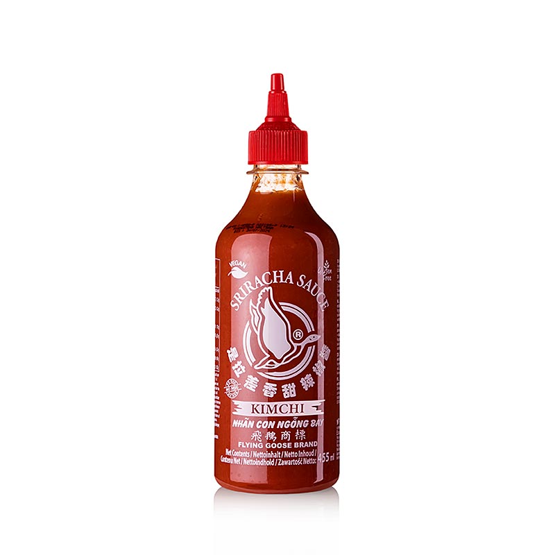Chili-Sauce - Sriracha, scharf, mit KimChi, Flying Goose, 455 ml