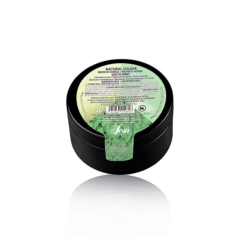 Sosa Natürliche Lebensmittelfarbe Minzgrün, Puder, wasserlösl., 40 g