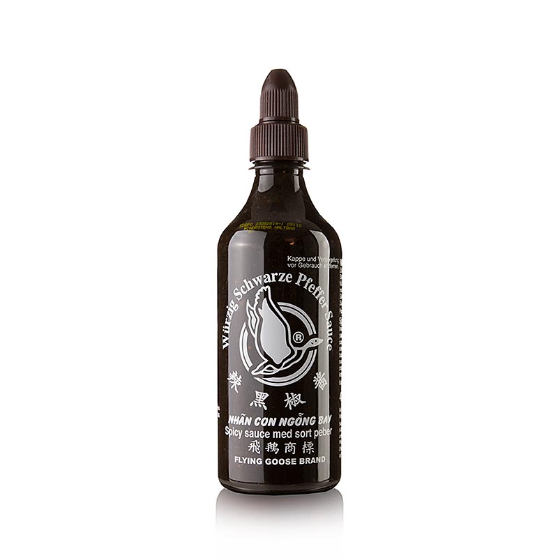 Schwarze Pfeffer Sauce, auf Sojasaucenbasis, Flying Goose, 455 ml