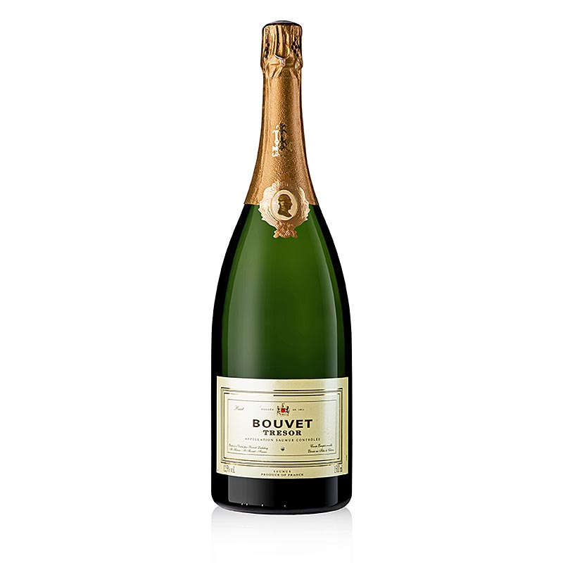 2019er Tresor Blanc Saumur Cremant de Loire, brut, 12,5 % vol., Bouvet, Magnum, 1,5 l