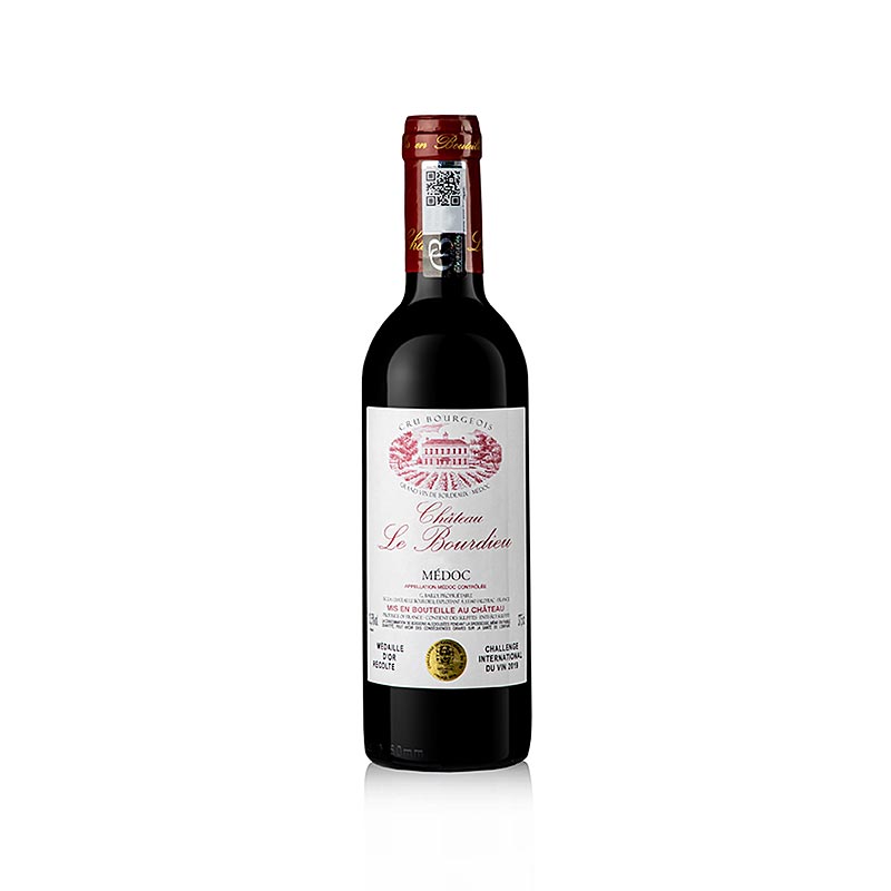 2019er Medoc, trocken, 13,5% vol., Château Le Bourdieu, 375 ml