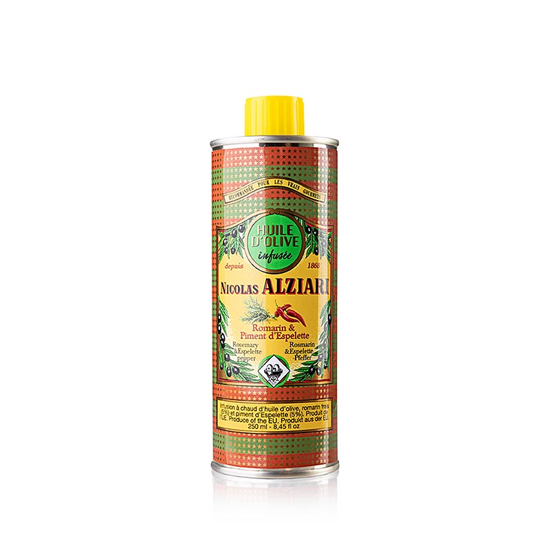 Natives Olivenöl Extra Alziari Prestige, m. Rosmarin u. Piment d´Espelette, 200 ml