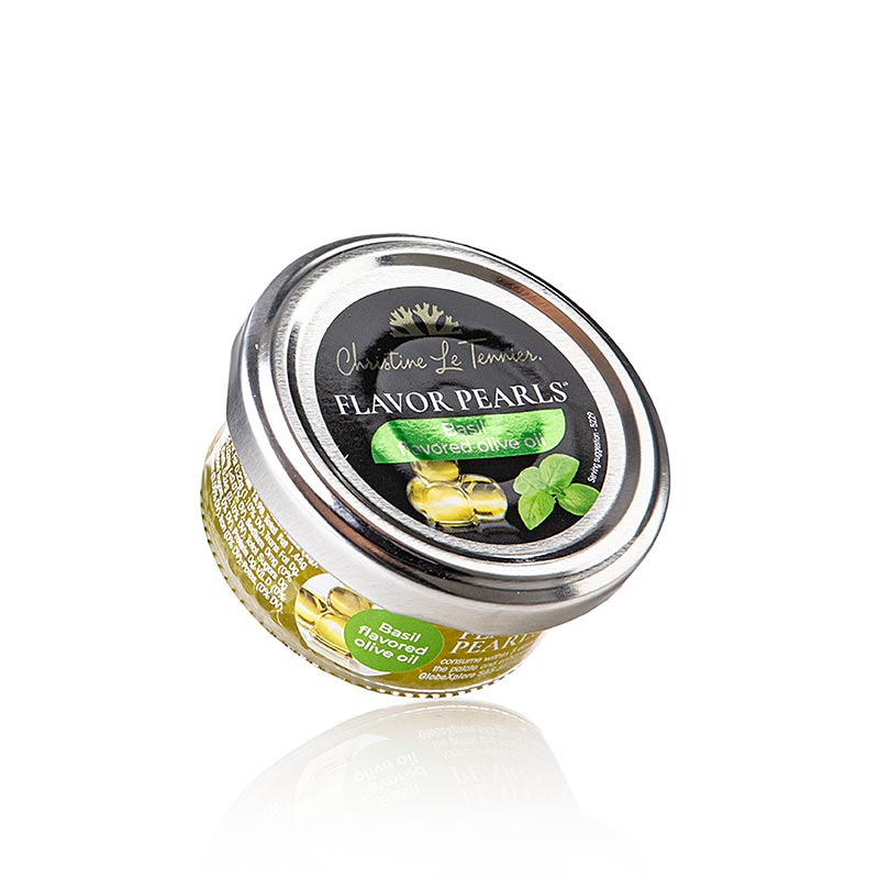 GlobeXplore - Perles D´Huile - Olivenölkaviar mit Basilikum, Perlen aus Olivenöl (spherical), 45 g