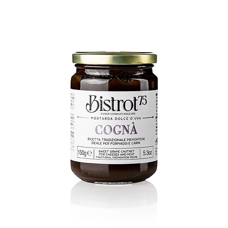 Tartuflanghe - Bistro 75 - Cognà - Süßes Traubenmost-Chutney, 150 g