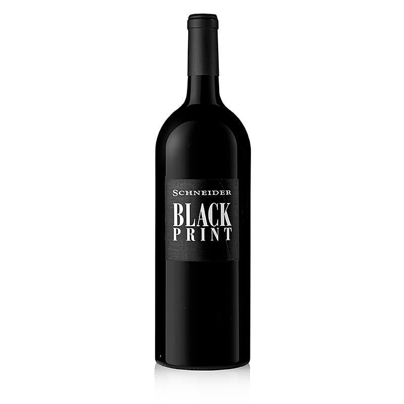 2022er "Black Print" Rotweincuvee QW, trocken, 14 % vol., Schneider, Magnum, 1,5 l