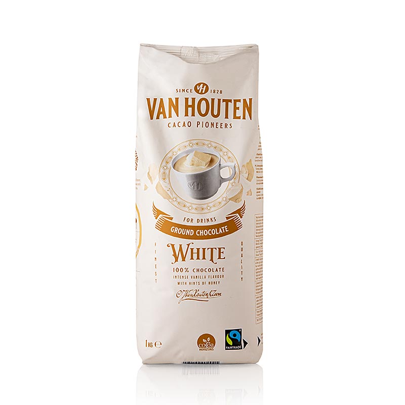 Callebaut - Van Houten Ground White Chocolate, Trinkschokoladen Pulver, 1 kg