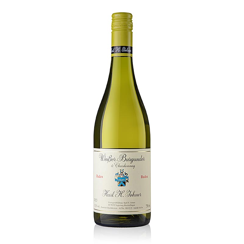 Johner 2023 Weißburgunder & Chardonnay trocken Weißwein QW Baden, 750 ml