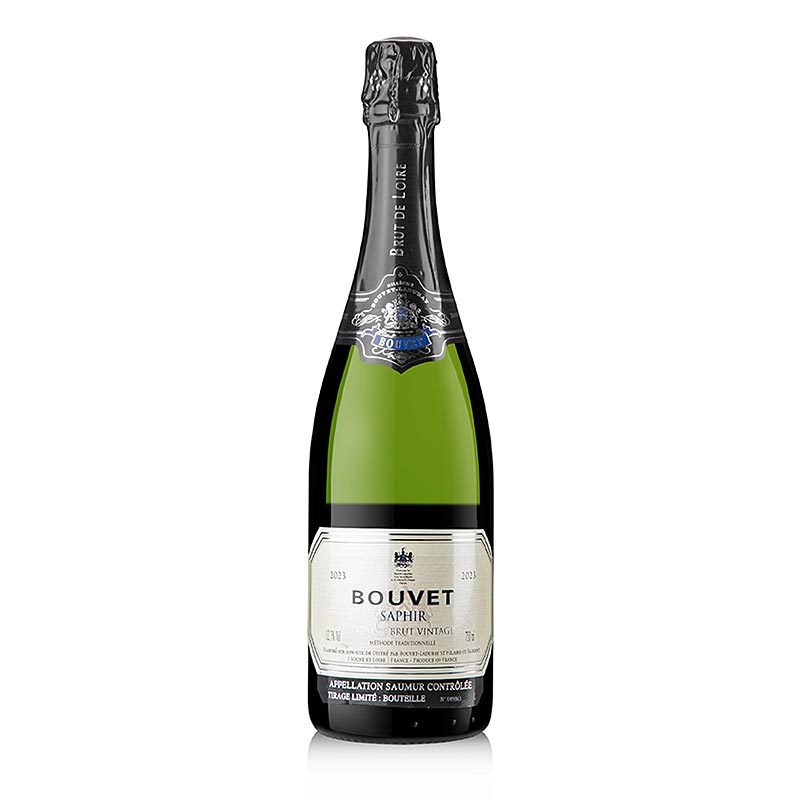 2023er "Saphir Blanc AOP Saumur", brut, 12,5 % vol., Bouvet, 750 ml