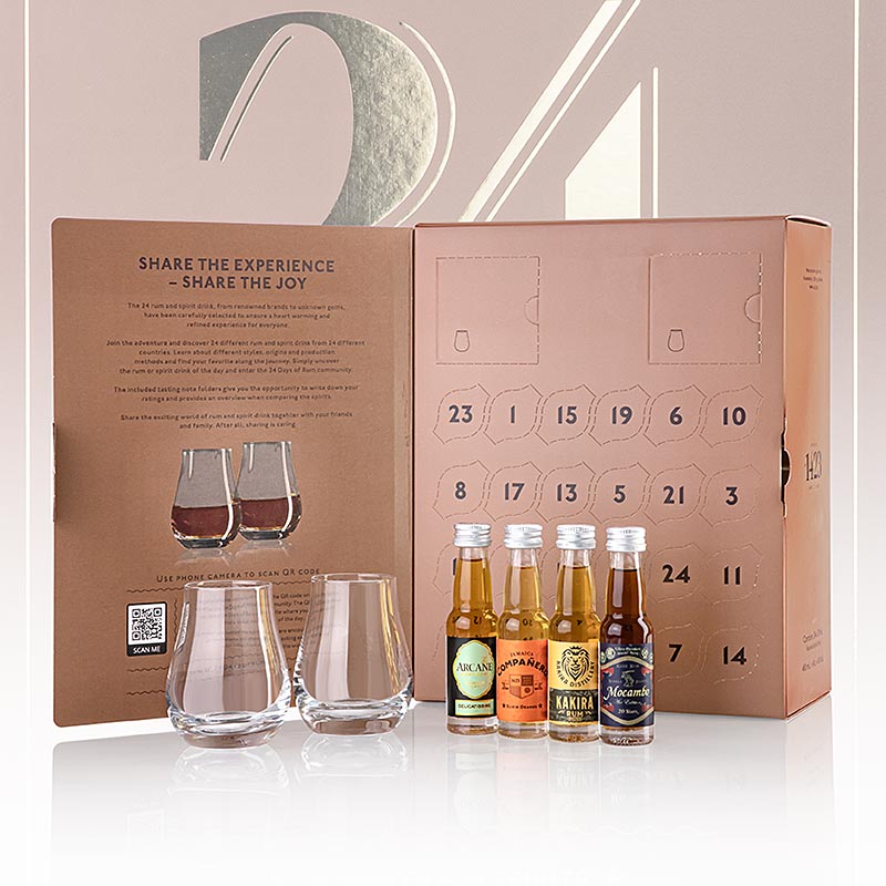 Adventskalender 24 Days of Rum Edition Hellbraun (Mokka), 480 ml