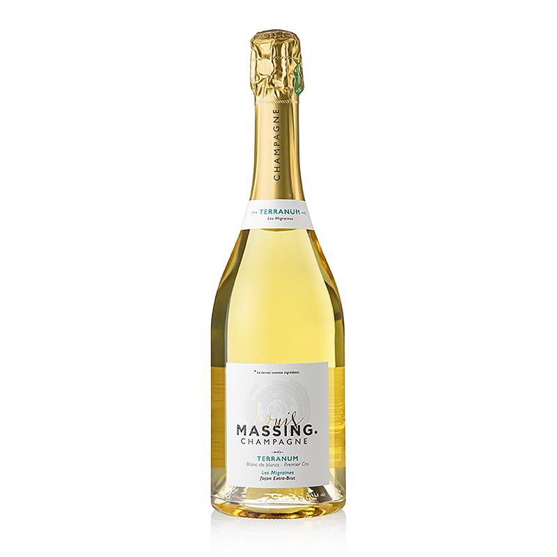 Champagner Massing, "Terranum Les Migraines", Blanc de Blancs, 1.Cru, Extra Brut, 12,5 % vol., 750 ml