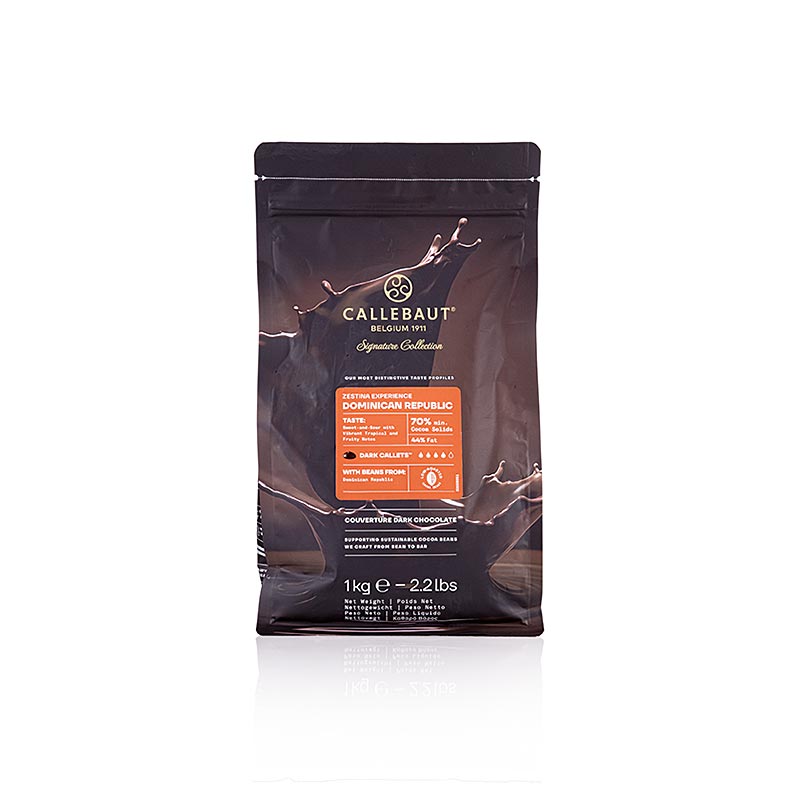 Callebaut - Origine Dunkle Schokolade Dominikanische Republik 70%, Callets, Cacao Barry, 1 k