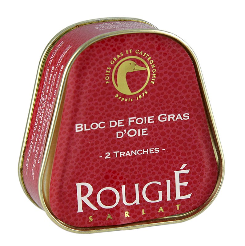 Gänsestopfleberblock, Foie Gras, Trapez, Halbkonserve, Rougié, 75 g