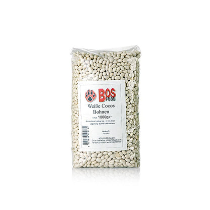 Cocobohnen, weiß und sehr klein, getrocknet, 1 kg
