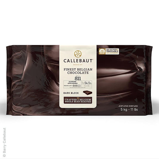 Zartbitterschokolade, Block, für Pralinen, 54,5% Kakao, 5 kg
