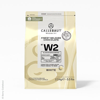 Callebaut - Weiße Schokolade, Callets, 28% Kakaobutter, 22% Milch, 2,5 kg