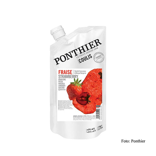 Ponthier - Coulis / Sauce - Erdbeere, mit Zucker, 1 kg
