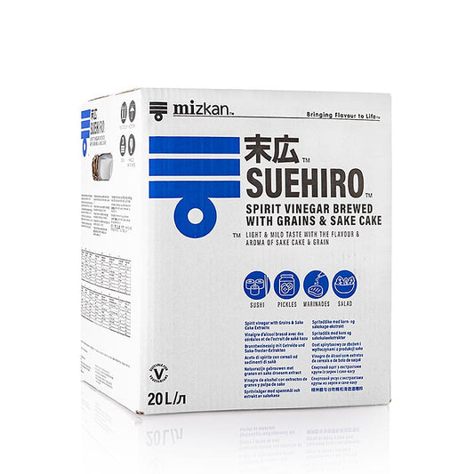 Suehiro - Reiswein-Weizenessig für Sushi, mit Salz, Mizkan, 20 L