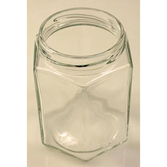 Dosen-Zentrale Züchner - Glas, sechseckig, 287 ml, ø 63 mm Mündung, ohne Deckel